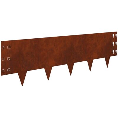 vidaXL Krawężnik do trawnika 30 pcs 100 x 30 cm Stal Rdzawy vidaXL Krawężnik do trawnika 30 pcs 100 x 30 cm Stal Rdzawy