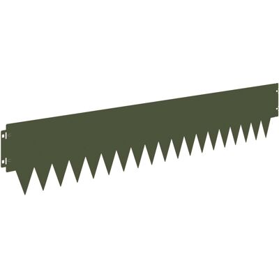vidaXL Krawężnik do trawnika 30 pcs 103 x 20 cm metal Oliwkowy zielony vidaXL Krawężnik do trawnika 30 pcs 103 x 20 cm metal Oliwkowy zielony