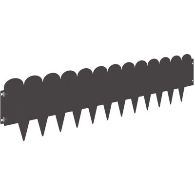 vidaXL Krawężnik do trawnika 30 pcs 103 x 25 cm Stal Czarny vidaXL Krawężnik do trawnika 30 pcs 103 x 25 cm Stal Czarny