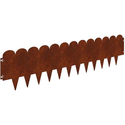 vidaXL Krawężnik do trawnika 30 pcs 103 x 25 cm Stal Rdzawy vidaXL Krawężnik do trawnika 30 pcs 103 x 25 cm Stal Rdzawy