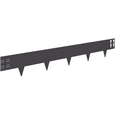 vidaXL Krawężnik do trawnika 50 pcs 100 x 15 cm Stal Czarny vidaXL Krawężnik do trawnika 50 pcs 100 x 15 cm Stal Czarny