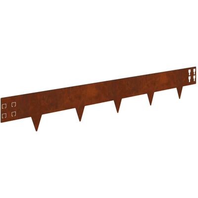 vidaXL Krawężnik do trawnika 50 pcs 100 x 15 cm Stal Rdzawy vidaXL Krawężnik do trawnika 50 pcs 100 x 15 cm Stal Rdzawy