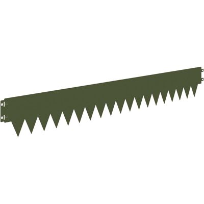 vidaXL Krawężnik do trawnika 50 pcs 103 x 15 cm metal Oliwkowy zielony vidaXL Krawężnik do trawnika 50 pcs 103 x 15 cm metal Oliwkowy zielony