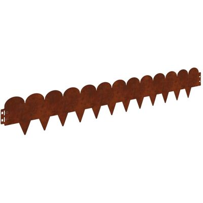 vidaXL Krawężnik do trawnika 50 pcs 103 x 15 cm Stal Rdzawy vidaXL Krawężnik do trawnika 50 pcs 103 x 15 cm Stal Rdzawy