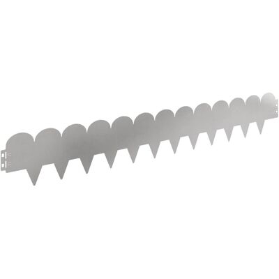 vidaXL Krawężnik do trawnika 50 pcs 103 x 15 cm Stal srebrny vidaXL Krawężnik do trawnika 50 pcs 103 x 15 cm Stal srebrny