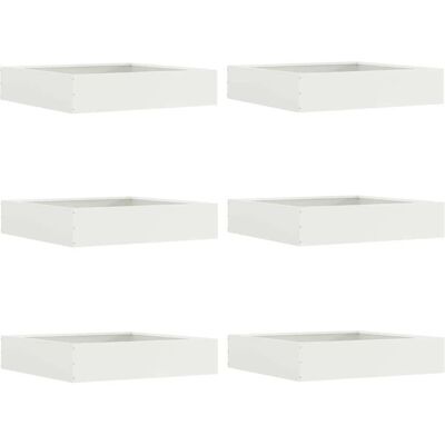 vidaXL Krawężnik do trawnika 6 pcs Biały 60 x 60 x 13 cm Stal vidaXL Krawężnik do trawnika 6 pcs Biały 60 x 60 x 13 cm Stal