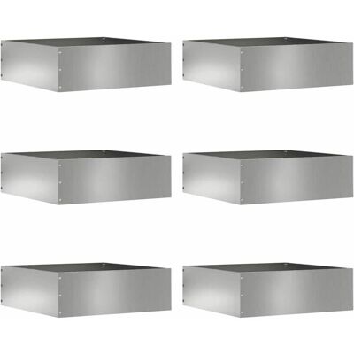 vidaXL Krawężnik do trawnika 6 pcs Srebrny 40 x 40 x 13 cm vidaXL Krawężnik do trawnika 6 pcs Srebrny 40 x 40 x 13 cm