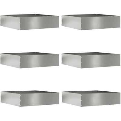 vidaXL Krawężnik do trawnika 6 pcs Srebrny 50 x 50 x 13 cm vidaXL Krawężnik do trawnika 6 pcs Srebrny 50 x 50 x 13 cm