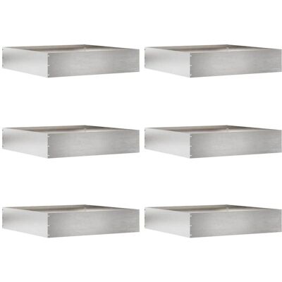 vidaXL Krawężnik do trawnika 6 pcs Srebrny 60 x 60 x 13 cm vidaXL Krawężnik do trawnika 6 pcs Srebrny 60 x 60 x 13 cm