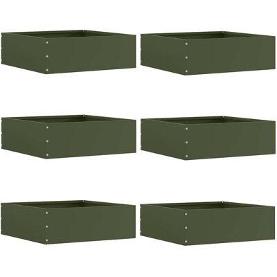 vidaXL Krawężnik do trawnika 6 pcs Zielony oliwkowy 40 x 40 x 13 cm vidaXL Krawężnik do trawnika 6 pcs Zielony oliwkowy 40 x 40 x 13 cm