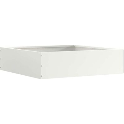 vidaXL Krawężnik do trawnika Biały 50 x 50 x 13 cm Stal vidaXL Krawężnik do trawnika Biały 50 x 50 x 13 cm Stal
