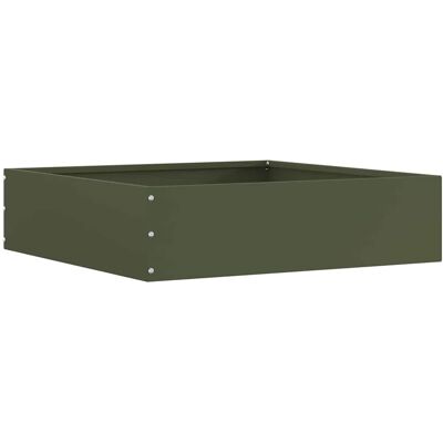 vidaXL Krawężnik do trawnika oliwkowy 50 x 50 x 13 cm Stal vidaXL Krawężnik do trawnika oliwkowy 50 x 50 x 13 cm Stal