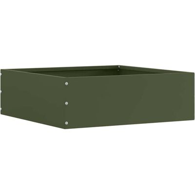 vidaXL Krawężnik do trawnika Zielony oliwkowy 40 x 40 x 13 cm Stal vidaXL Krawężnik do trawnika Zielony oliwkowy 40 x 40 x 13 cm Stal
