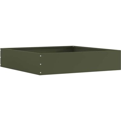 vidaXL Krawężnik do trawnika Zielony oliwkowy 60 x 60 x 13 cm Stal vidaXL Krawężnik do trawnika Zielony oliwkowy 60 x 60 x 13 cm Stal