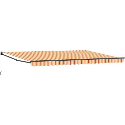 vidaXL Manualna markiza chowana Żółto-Pomarańczowa 500x300 cm vidaXL Manualna markiza chowana Żółto-Pomarańczowa 500x300 cm