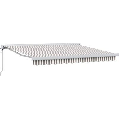 vidaXL Markiza Jasnoszary i biały. 450 × 300 cm Poliester i aluminium vidaXL Markiza Jasnoszary i biały. 450 × 300 cm Poliester i aluminium