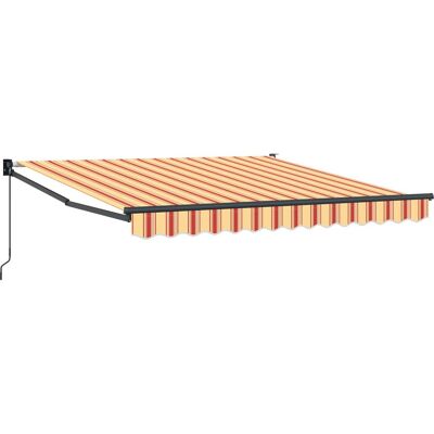 vidaXL Markiza ręczna żółta i pomarańczowa 300x250 cm vidaXL Markiza ręczna żółta i pomarańczowa 300x250 cm
