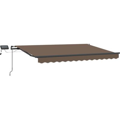 vidaXL Markiza wysuwana Ciemnoszary 400 × 350 cm Tkanina i aluminium vidaXL Markiza wysuwana Ciemnoszary 400 × 350 cm Tkanina i aluminium