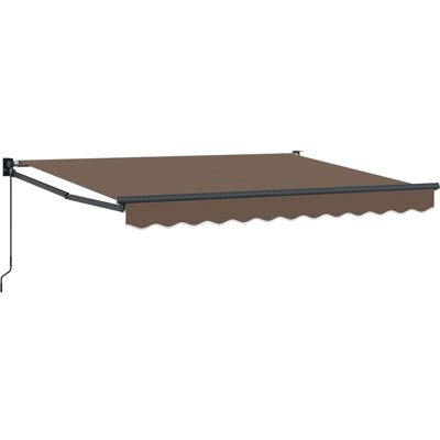 vidaXL Markiza wysuwana Ciemnoszary 5 x 3 m 100% Poliester i Aluminium vidaXL Markiza wysuwana Ciemnoszary 5 x 3 m 100% Poliester i Aluminium