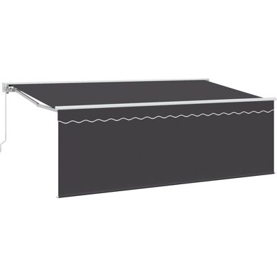vidaXL Markiza z Żaluzją Antracyt 350 x 200 x 120 cm Tkanina, metal vidaXL Markiza z Żaluzją Antracyt 350 x 200 x 120 cm Tkanina, metal