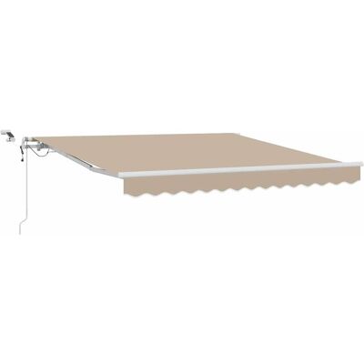 vidaXL Markiza zwijana Beżowy 350 x 250 cm Poliester i Metal vidaXL Markiza zwijana Beżowy 350 x 250 cm Poliester i Metal