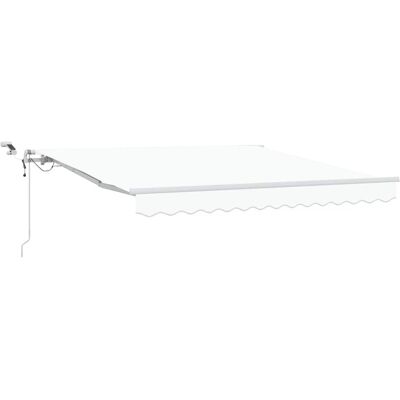 vidaXL Markiza zwijana Biały 350 x 250 cm Poliester i Metal vidaXL Markiza zwijana Biały 350 x 250 cm Poliester i Metal