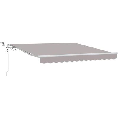 vidaXL Markiza zwijana Jasnoszary 300 x 250 cm Poliester i Metal vidaXL Markiza zwijana Jasnoszary 300 x 250 cm Poliester i Metal
