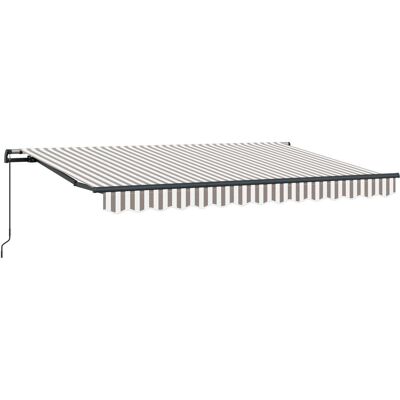 vidaXL Markiza zwijana Jasnoszary i biały. 450 × 300 cm vidaXL Markiza zwijana Jasnoszary i biały. 450 × 300 cm