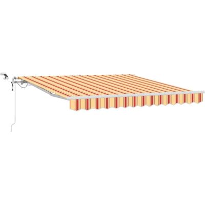 vidaXL Markiza zwijana Ze LED Lights Żółty i pomarańczowy 300 x 250 cm vidaXL Markiza zwijana Ze LED Lights Żółty i pomarańczowy 300 x 250 cm