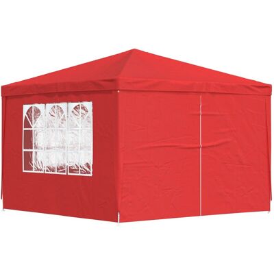 vidaXL Namiot Imprezowy 300 x 300 x 255 cm czerwony PE i stal vidaXL Namiot Imprezowy 300 x 300 x 255 cm czerwony PE i stal