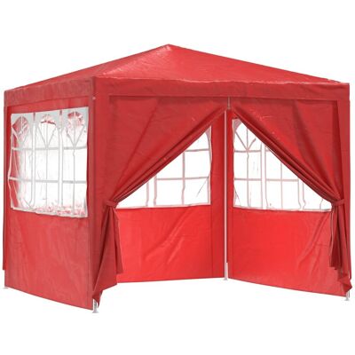vidaXL Namiot Imprezowy Czerwony 250 x 250 x 240 cm PE i stal vidaXL Namiot Imprezowy Czerwony 250 x 250 x 240 cm PE i stal