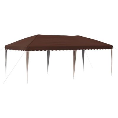 vidaXL Namiot imprezowy rozkładany 575 x 290 x 245 cm brązowy vidaXL Namiot imprezowy rozkładany 575 x 290 x 245 cm brązowy
