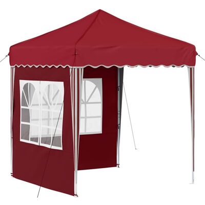 vidaXL Namiot imprezowy rozkładany bordowy 195 x 195 x 245 cm vidaXL Namiot imprezowy rozkładany bordowy 195 x 195 x 245 cm
