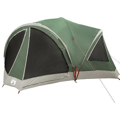 vidaXL Namiot rodzinny z dachem Zielony i szary 460 x 430 x 214 cm vidaXL Namiot rodzinny z dachem Zielony i szary 460 x 430 x 214 cm