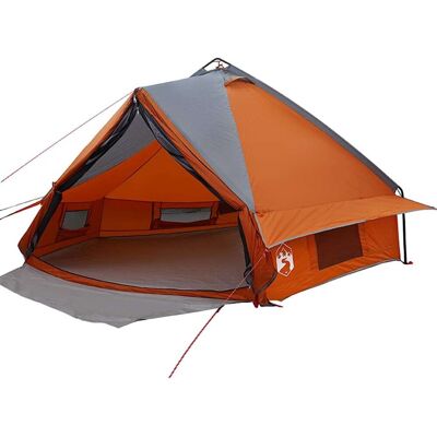 vidaXL Namiot Teepee z dachem Szary i pomarańczowy 490 x 410 x 210 cm vidaXL Namiot Teepee z dachem Szary i pomarańczowy 490 x 410 x 210 cm