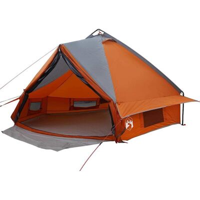 vidaXL Namiot Teepee z dachem Szary i pomarańczowy 490 x 410 x 210 cm vidaXL Namiot Teepee z dachem Szary i pomarańczowy 490 x 410 x 210 cm