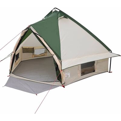 vidaXL Namiot Teepee z dachem Zielony i szary 490 x 410 x 210 cm vidaXL Namiot Teepee z dachem Zielony i szary 490 x 410 x 210 cm