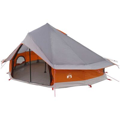 vidaXL Namiot Tipi z dachem Szary i pomarańczowy 700 x 700 x 395 cm vidaXL Namiot Tipi z dachem Szary i pomarańczowy 700 x 700 x 395 cm