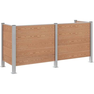 vidaXL Ogrodzenie na Kosz na Śmieci brązowy 237 x 85 x 115 cm vidaXL Ogrodzenie na Kosz na Śmieci brązowy 237 x 85 x 115 cm