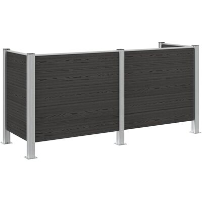 vidaXL Ogrodzenie na Kosz na Śmieci Szary 237 x 85 x 115 cm vidaXL Ogrodzenie na Kosz na Śmieci Szary 237 x 85 x 115 cm