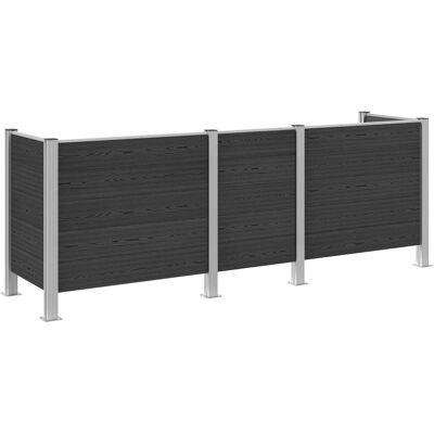 vidaXL Ogrodzenie na Kosz na Śmieci Szary 315 x 85 x 115 cm vidaXL Ogrodzenie na Kosz na Śmieci Szary 315 x 85 x 115 cm