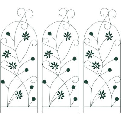 Vidaxl Ogrodzenie Ogrodowe Krata 3 Pcs Zielony 112 X 40 Cm Stal Vidaxl Ogrodzenie Ogrodowe Krata 3 Pcs Zielony 112 X 40 Cm Stal