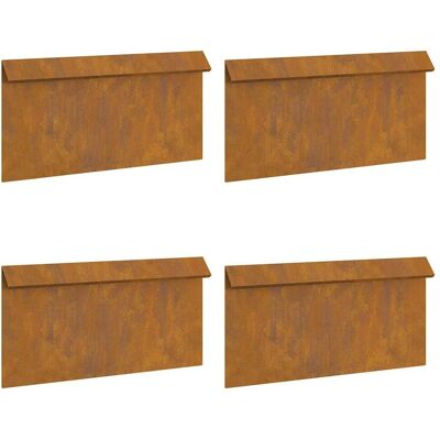 vidaXL Ogrodzenie ślimakowe 4 pcs Rdzawy 50 x 3,5 x 25 cm vidaXL Ogrodzenie ślimakowe 4 pcs Rdzawy 50 x 3,5 x 25 cm