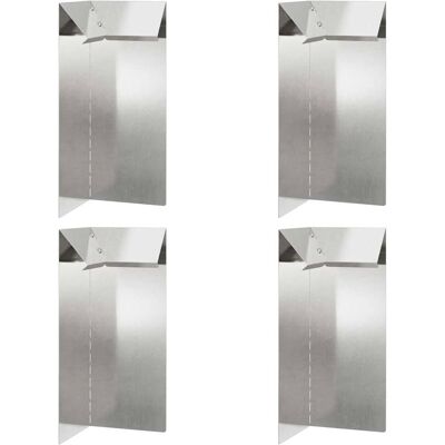 vidaXL Ogrodzenie ślimakowe 4 pcs Srebrny 10 x 10 x 25 cm vidaXL Ogrodzenie ślimakowe 4 pcs Srebrny 10 x 10 x 25 cm