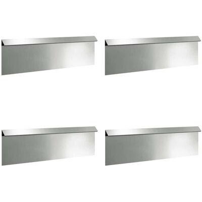 vidaXL Ogrodzenie ślimakowe 4 pcs Srebrny 100 x 3,5 x 25 cm vidaXL Ogrodzenie ślimakowe 4 pcs Srebrny 100 x 3,5 x 25 cm