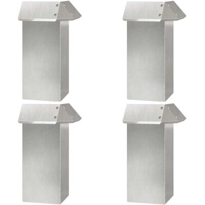vidaXL Ogrodzenie ślimakowe 4 pcs Srebrny 13,5 x 13,5 x 25 cm vidaXL Ogrodzenie ślimakowe 4 pcs Srebrny 13,5 x 13,5 x 25 cm