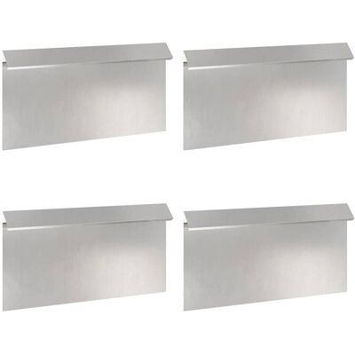 vidaXL Ogrodzenie ślimakowe 4 pcs Srebrny 50 x 3,5 x 25 cm vidaXL Ogrodzenie ślimakowe 4 pcs Srebrny 50 x 3,5 x 25 cm