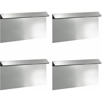 vidaXL Ogrodzenie ślimakowe 4 pcs Srebrny 50 x 3,5 x 25 cm vidaXL Ogrodzenie ślimakowe 4 pcs Srebrny 50 x 3,5 x 25 cm
