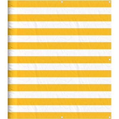 vidaXL Osłona balkonowa Żółta i Biała 120x1000 cm vidaXL Osłona balkonowa Żółta i Biała 120x1000 cm