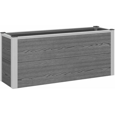 vidaXL Podniesiona rabata ogrodowa Szary 100 x 30 x 22 cm vidaXL Podniesiona rabata ogrodowa Szary 100 x 30 x 22 cm